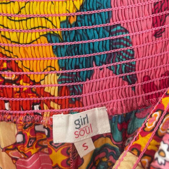 GIRL SOUL Set Size Small Pants and Bandeau Hippie Boho Bohemian Pom Pom Retro - Picture 3 of 15